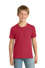 Port & Co Youth Core Blend Tee. PC55Y Red