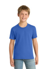 Port & Co Youth Core Blend Tee. PC55Y Royal