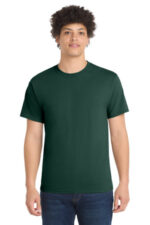 Port & Co Core Blend Tee. PC55 Dark Green