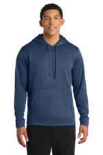 Port & Co Performance Fleece Pullover Hooded Sweatshirt. PC590H Deep Navy