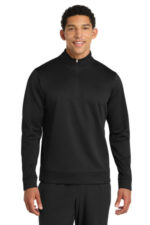 Port & Co Performance Fleece 1/4-Zip Pullover Sweatshirt. PC590Q Jet Black