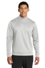 Port & Co Performance Fleece 1/4-Zip Pullover Sweatshirt. PC590Q Silver