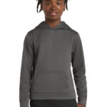 Port & Co Youth Performance Fleece Pullover Hooded Sweatshirt. PC590YH Charcoal