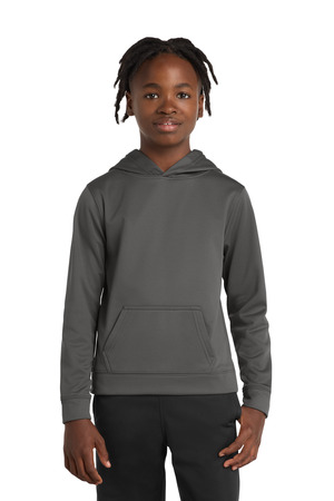 Port & Co Youth Performance Fleece Pullover Hooded Sweatshirt. PC590YH Charcoal