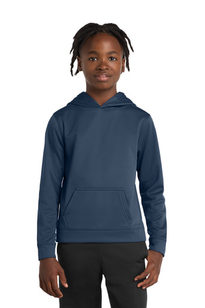 Port & Co Youth Performance Fleece Pullover Hooded Sweatshirt. PC590YH Deep Navy