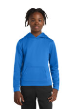 Port & Co Youth Performance Fleece Pullover Hooded Sweatshirt. PC590YH Royal