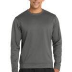 Port & Co Performance Fleece Crewneck Sweatshirt. PC590 Charcoal
