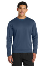 Port & Co Performance Fleece Crewneck Sweatshirt. PC590 Deep Navy