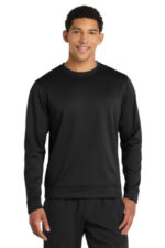 Port & Co Performance Fleece Crewneck Sweatshirt. PC590 Jet Black