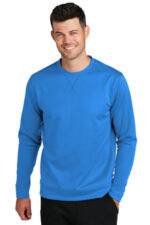 Port & Co Performance Fleece Crewneck Sweatshirt. PC590 Royal