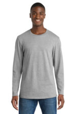 Port & Co Long Sleeve Bouncer Tee PC600LS Athletic Heather