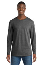 Port & Co Long Sleeve Bouncer Tee PC600LS Dark Heather Grey