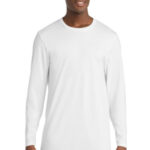 Port & Co Long Sleeve Bouncer Tee PC600LS White