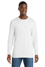 Port & Co Long Sleeve Bouncer Tee PC600LS White
