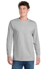 Port & Co Tall Long Sleeve Essential Tee. PC61LST Ash