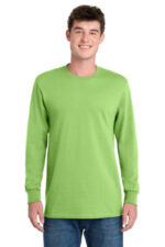 Port & Co Tall Long Sleeve Essential Tee. PC61LST Lime