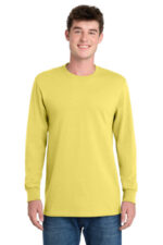 Port & Co Tall Long Sleeve Essential Tee. PC61LST Yellow