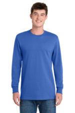 Port & Co Long Sleeve Essential Tee. PC61LS Royal