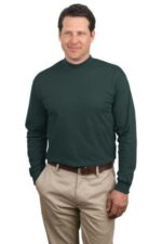 Port & Co Essential Mock Turtleneck. PC61M Dark Green