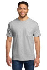 Port & Co Tall Essential Pocket Tee. PC61PT Ash