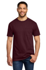 Port & Co Tall Essential Pocket Tee. PC61PT Athletic Maroon
