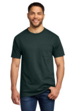 Port & Co Tall Essential Pocket Tee. PC61PT Dark Green