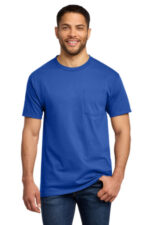Port & Co Essential Pocket Tee. PC61P Royal
