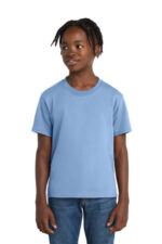 Port & Co Youth Essential Tee. PC61Y Light Blue