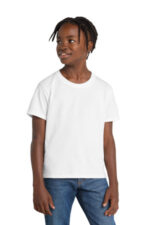 Port & Co Youth Essential Tee. PC61Y White