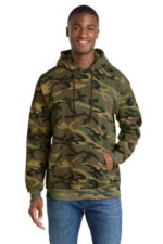 Port & Co Core Fleece Camo Pullover Hooded Sweatshirt. PC78HC Military Camo