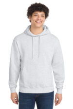 Port & Co Core Fleece Pullover Hooded Sweatshirt. PC78H Ash