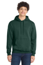 Port & Co Core Fleece Pullover Hooded Sweatshirt. PC78H Dark Green