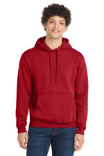 Port & Co Core Fleece Pullover Hooded Sweatshirt. PC78H Red