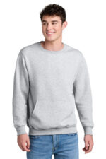 Port & Co Core Fleece Crewneck Pocket Sweatshirt PC78PKT Ash