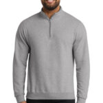 Port & Co Core Fleece 1/4-Zip Pullover Sweatshirt PC78Q Athletic Heather