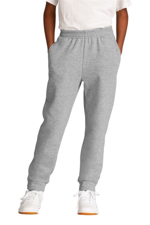 Port & Co Youth Core Fleece Jogger. PC78YJ Athletic Heather