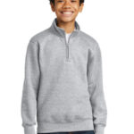 Port & Co Youth Core Fleece 1/4-Zip Pullover Sweatshirt PC78YQ Athletic Heather