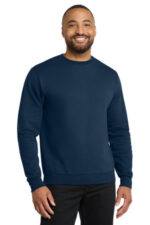 Port & Co Core Fleece Crewneck Sweatshirt. PC78 Navy