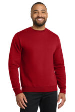 Port & Co Core Fleece Crewneck Sweatshirt. PC78 Red