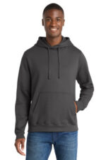 Port & Co Fan Favorite Fleece Pullover Hooded Sweatshirt. PC850H Charcoal