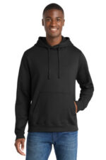 Port & Co Fan Favorite Fleece Pullover Hooded Sweatshirt. PC850H Jet Black