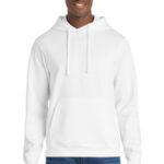 Port & Co Fan Favorite Fleece Pullover Hooded Sweatshirt. PC850H White