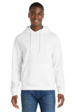 Port & Co Fan Favorite Fleece Pullover Hooded Sweatshirt. PC850H White