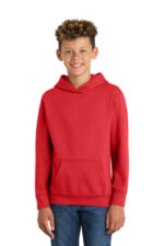 Port & Co Youth Fan Favorite Fleece Pullover Hooded Sweatshirt. PC850YH Bright Red