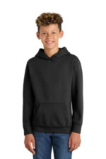 Port & Co Youth Fan Favorite Fleece Pullover Hooded Sweatshirt. PC850YH Jet Black