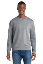 Port & Co Fan Favorite Fleece Crewneck Sweatshirt. PC850 Athletic Heather