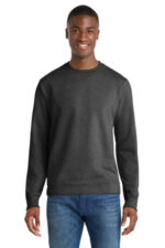 Port & Co Fan Favorite Fleece Crewneck Sweatshirt. PC850 Dark Heather Grey