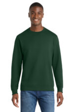 Port & Co Fan Favorite Fleece Crewneck Sweatshirt. PC850 Forest Green