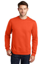 Port & Co Fan Favorite Fleece Crewneck Sweatshirt. PC850 Orange