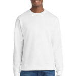 Port & Co Fan Favorite Fleece Crewneck Sweatshirt. PC850 White
